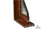 Wooden Grain Aluminium Window Frame Profiles / Aluminium Casement Window Frame
